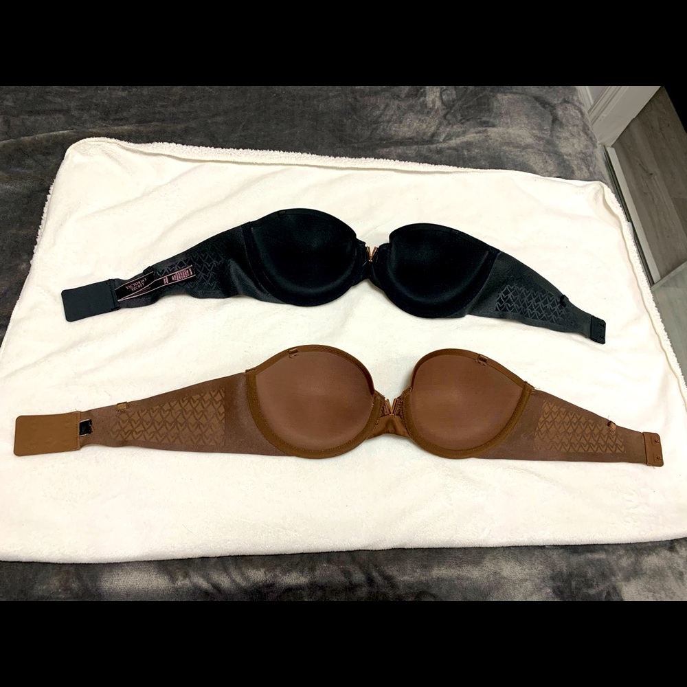 Victoria’s Secret Sexy Illusions Lightly Lines strapless Bras x2